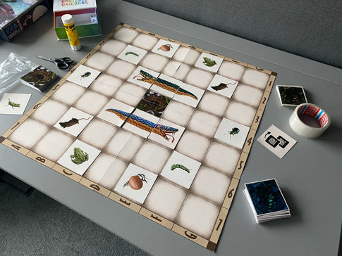 Snake Clash board game prototype