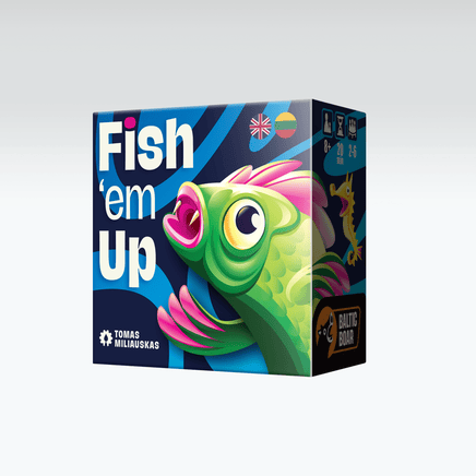 ​Fish em Up –  party board game box front cover