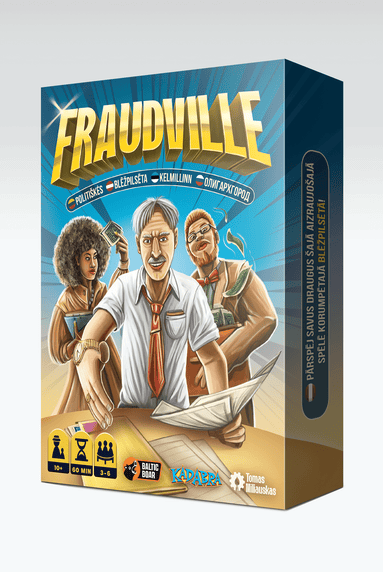 Fraudville (Politiškės) strategic bluffing party board game box