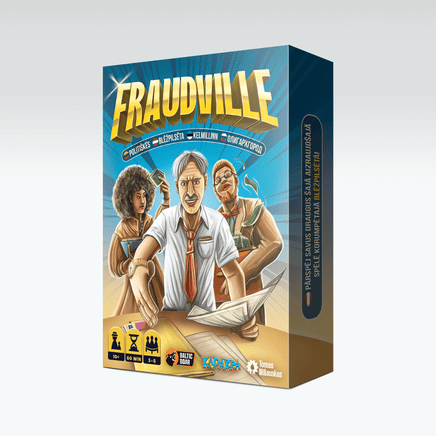Fraudville (Politiškės) strategic bluffing party board game box
