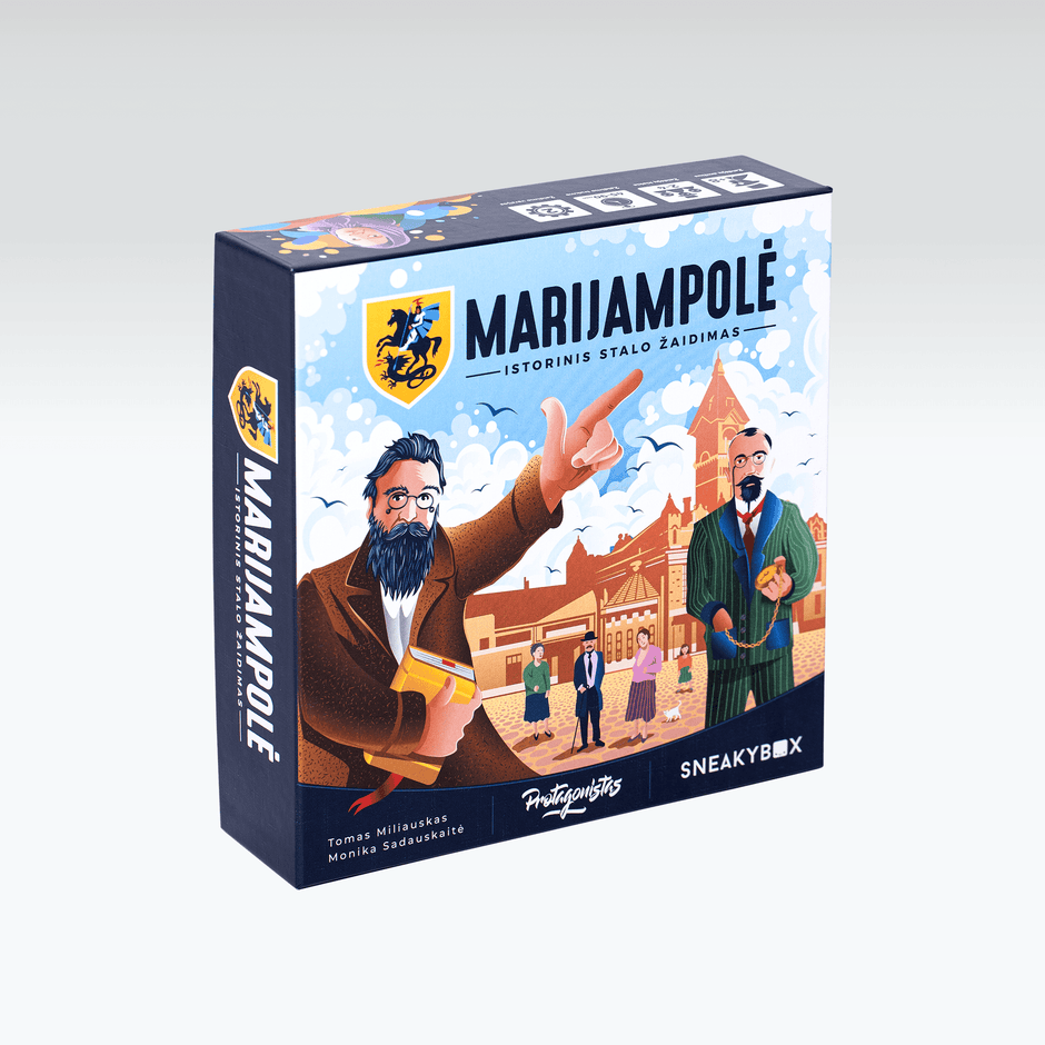​Marijampolė – educational strategy board game box front cover