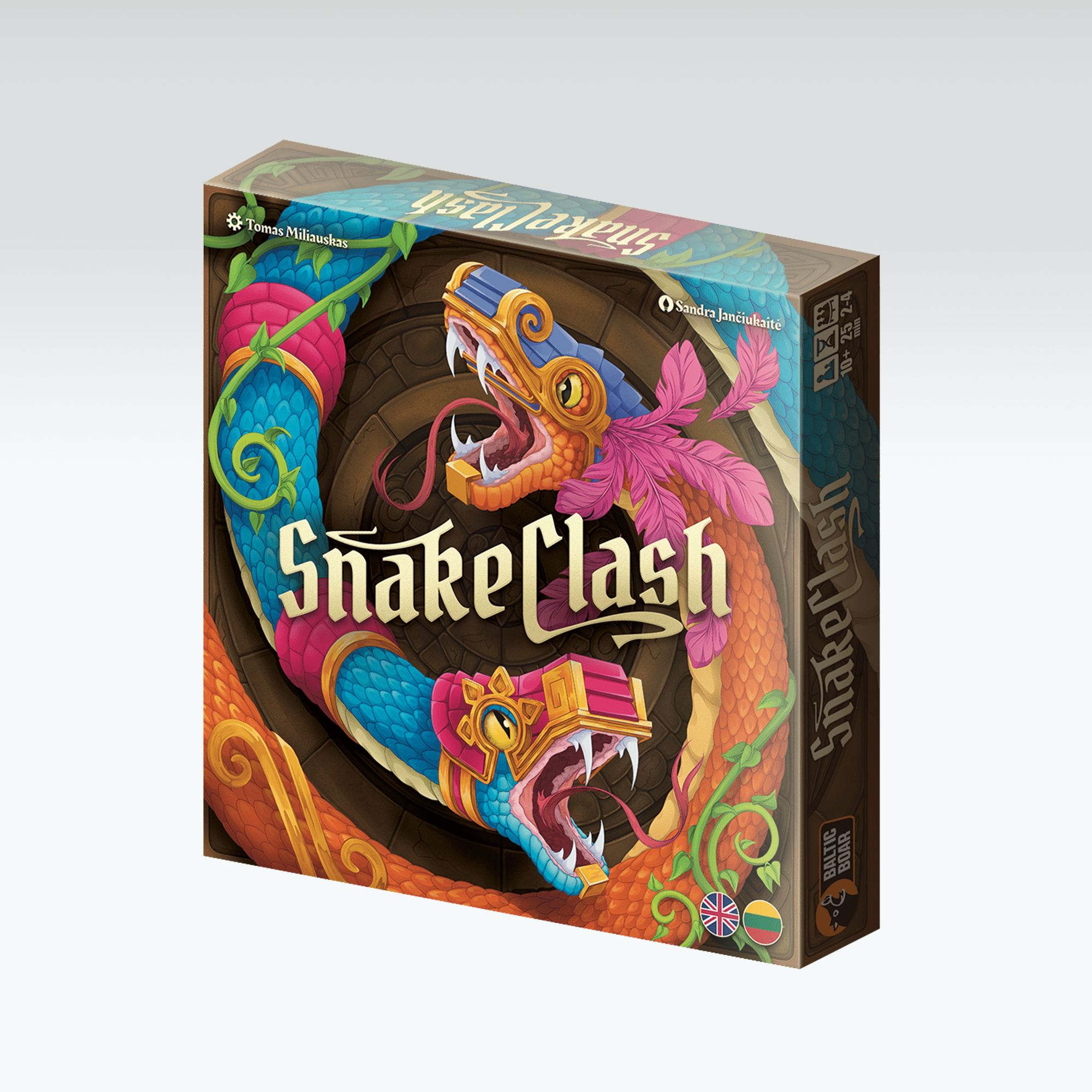 Snake Clash – tile laying board game box front cover