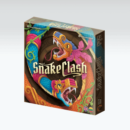 Snake Clash – tile laying board game box front cover