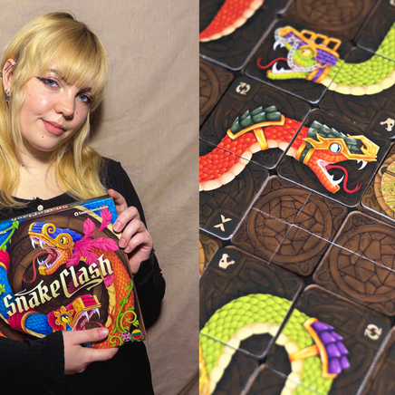 Snake Clash board game artist Sandra Jančiukaitė
